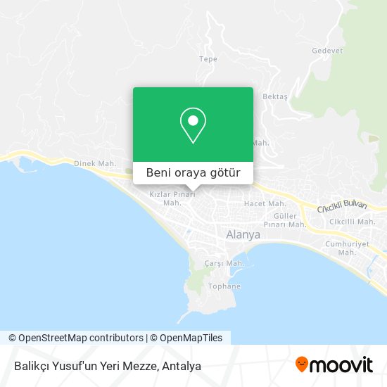 Balikçı Yusuf'un Yeri Mezze harita