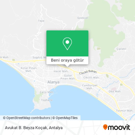 Avukat B. Beyza Koçak harita