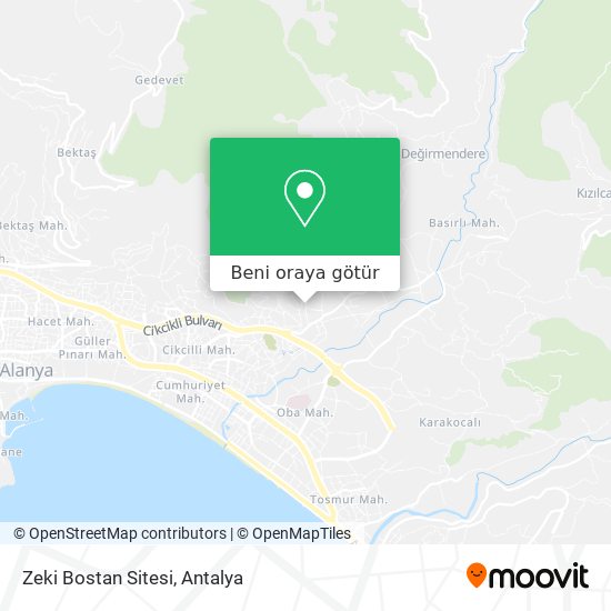 Zeki Bostan Sitesi harita