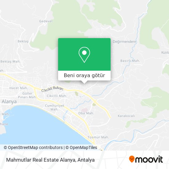 Mahmutlar Real Estate Alanya harita
