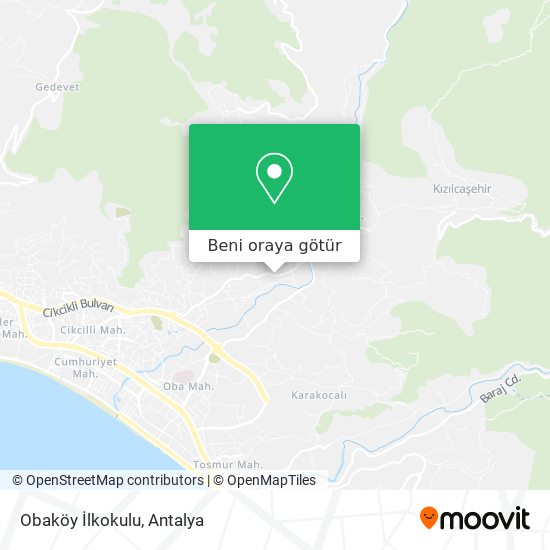 Obaköy İlkokulu harita