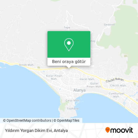 Yıldırım Yorgan Dikim Evi harita