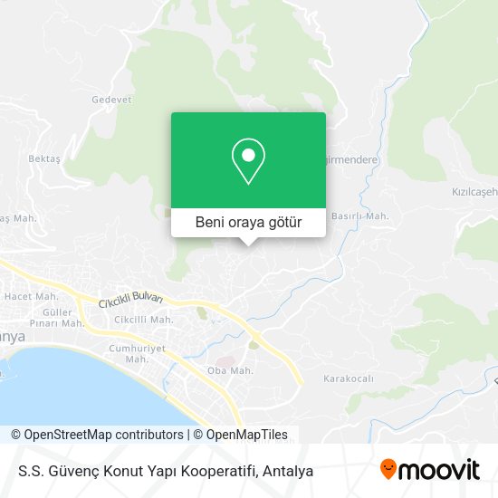 S.S. Güvenç Konut Yapı Kooperatifi harita