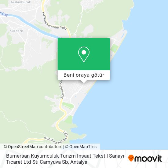 Bumersan Kuyumculuk Turızm Insaat Tekstıl Sanayı Tıcaret Ltd Stı Camyuva Sb harita