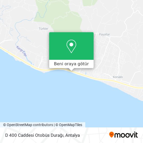 D 400 Caddesi Otobüs Durağı harita