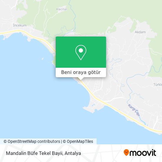 Mandalin Büfe Tekel Bayii harita