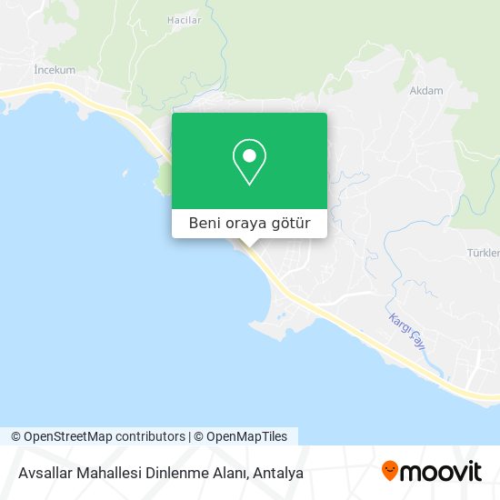 Avsallar Mahallesi Dinlenme Alanı harita