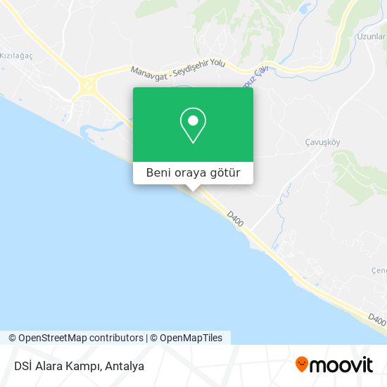DSİ Alara Kampı harita