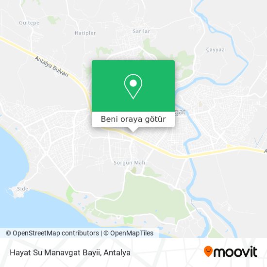 Hayat Su Manavgat Bayii harita