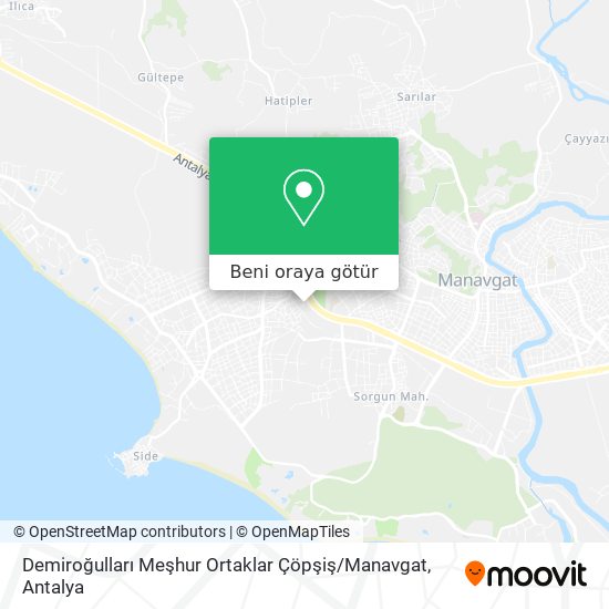 Demiroğulları Meşhur Ortaklar Çöpşiş / Manavgat harita