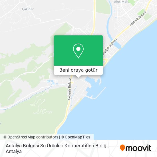 Antalya Bölgesi Su Ürünleri Kooperatifleri Birliği harita