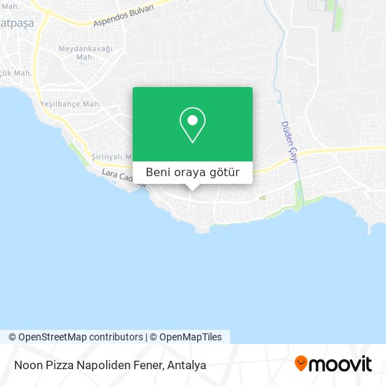 Noon Pizza Napoliden Fener harita