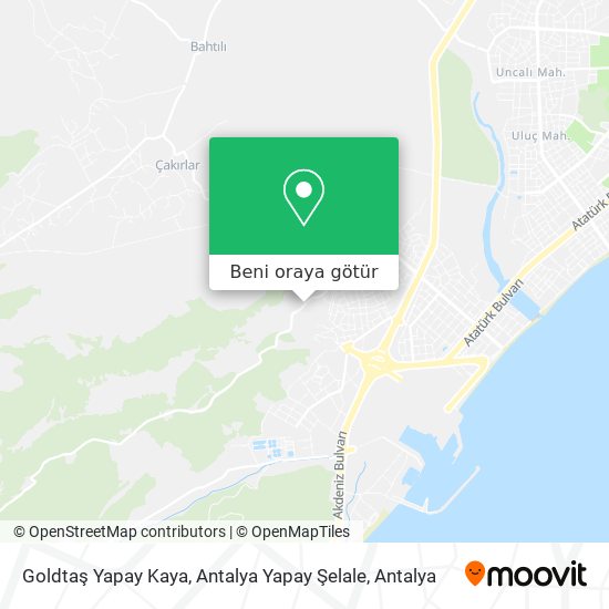 Goldtaş Yapay Kaya, Antalya Yapay Şelale harita