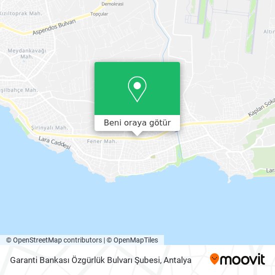 Garanti Bankası Özgürlük Bulvarı Şubesi harita