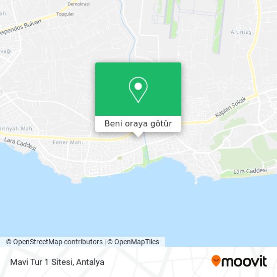 Mavi Tur 1 Sitesi harita