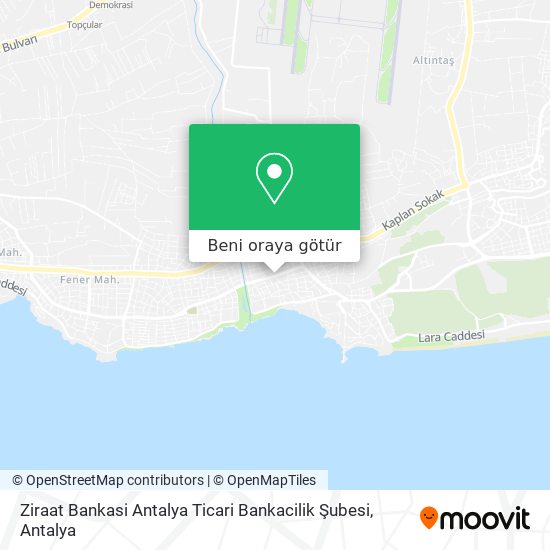 Ziraat Bankasi Antalya Ticari Bankacilik Şubesi harita