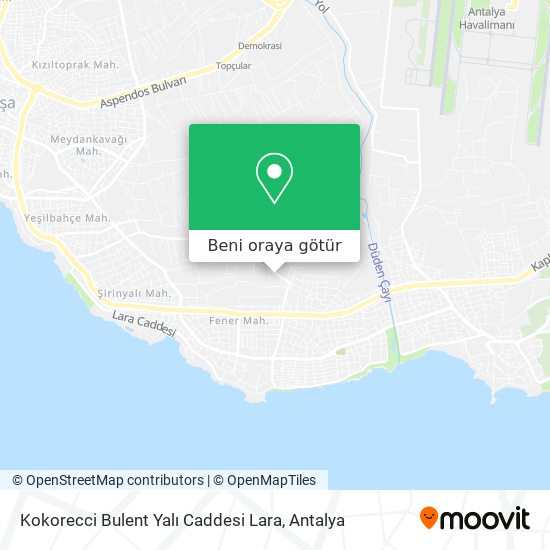 Kokorecci Bulent Yalı Caddesi Lara harita