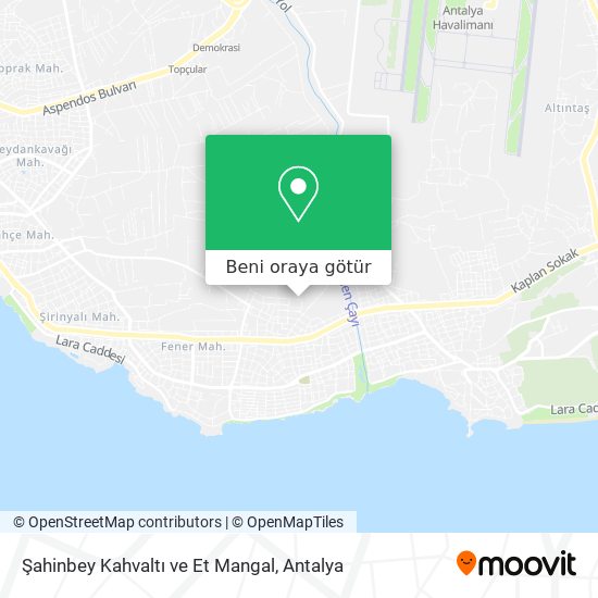 Şahinbey Kahvaltı ve Et Mangal harita