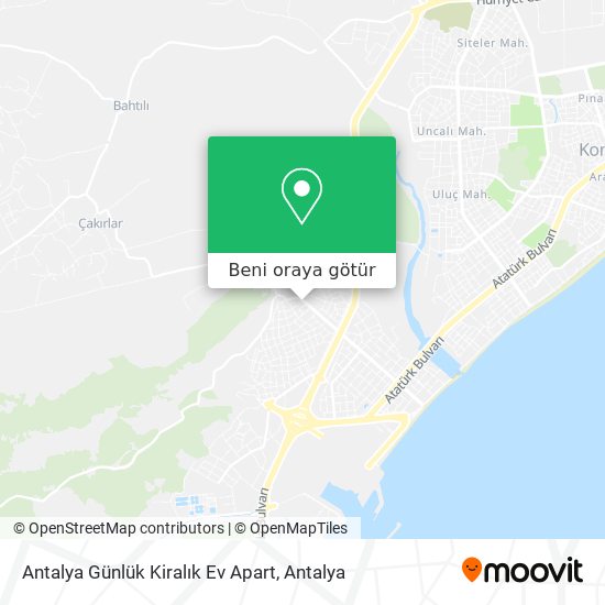 Antalya Günlük Kiralık Ev Apart harita