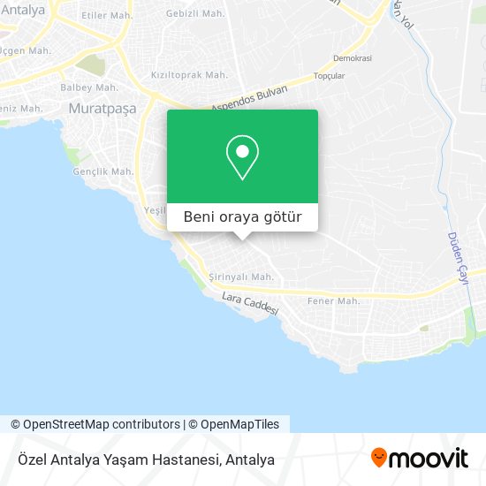Özel Antalya Yaşam Hastanesi harita