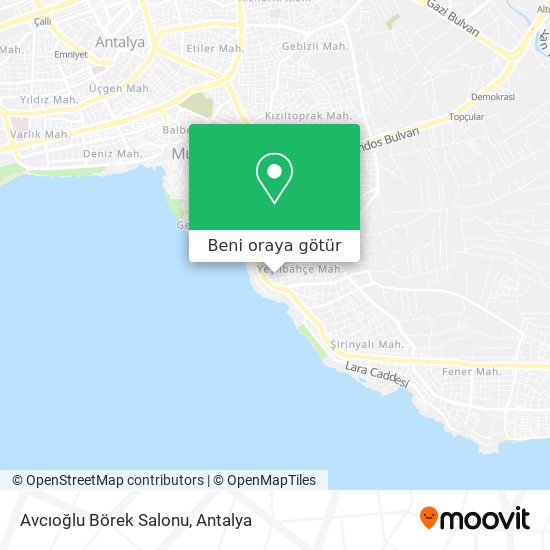 Avcıoğlu Börek Salonu harita