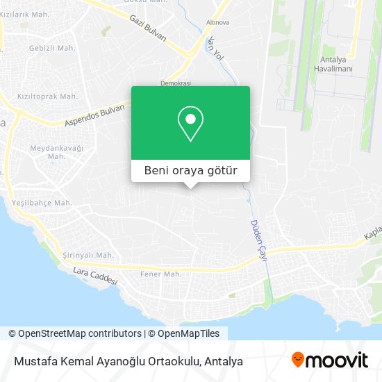 Mustafa Kemal Ayanoğlu Ortaokulu harita
