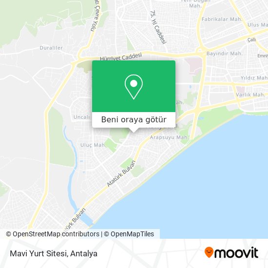 Mavi Yurt Sitesi harita