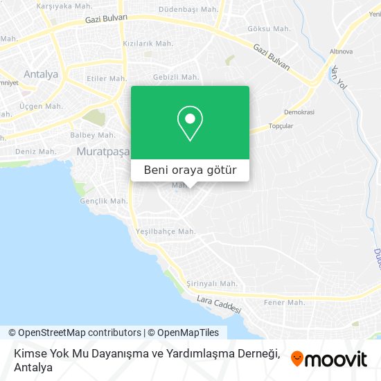 Kimse Yok Mu Dayanışma ve Yardımlaşma Derneği harita