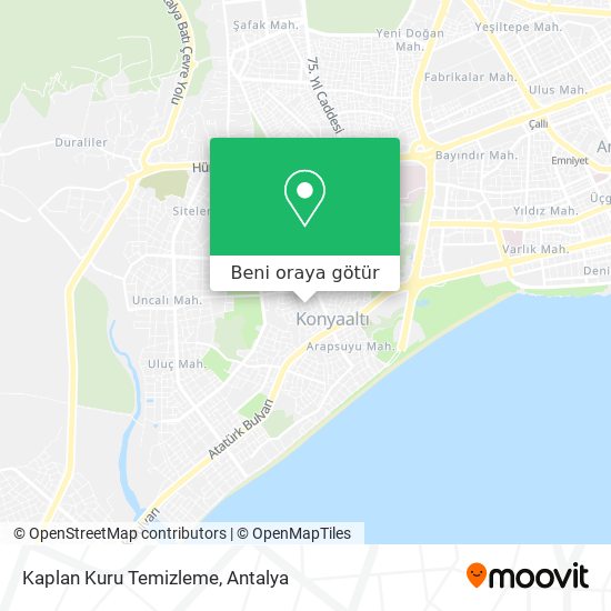 Kaplan Kuru Temizleme harita
