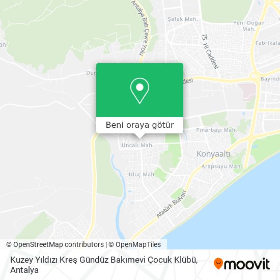 Kuzey Yıldızı Kreş Gündüz Bakımevi Çocuk Klübü harita