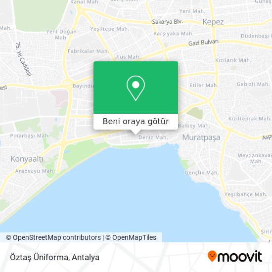 Öztaş Üniforma harita