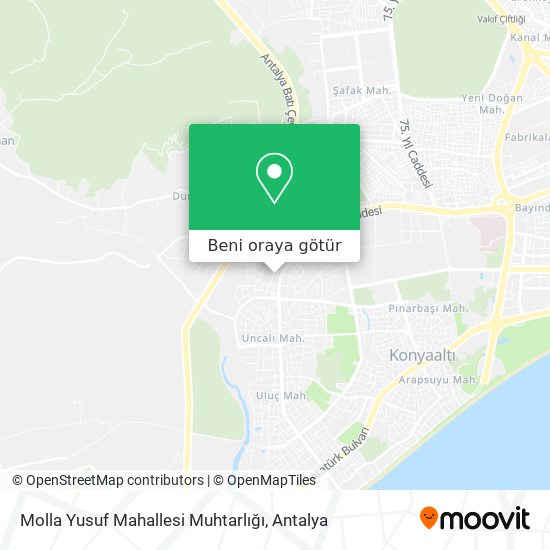 Molla Yusuf Mahallesi Muhtarlığı harita