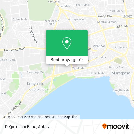 Değirmenci Baba harita