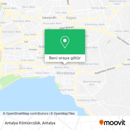 Antalya Kömürcülük harita