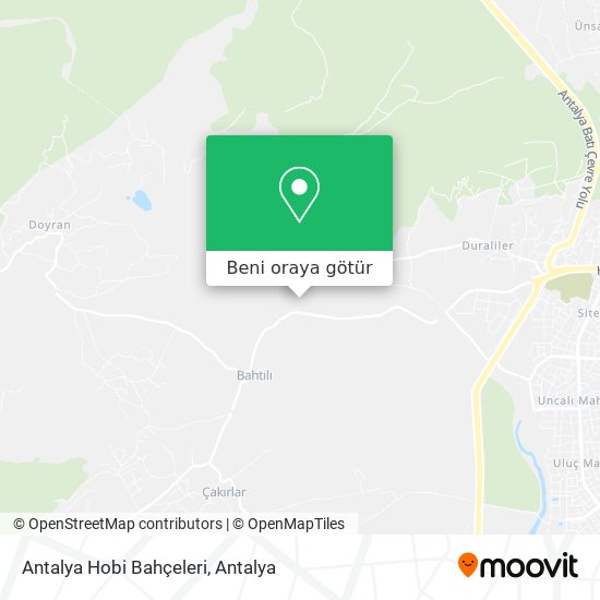 Antalya Hobi Bahçeleri harita