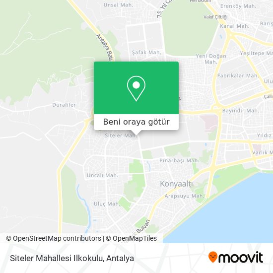 Siteler Mahallesi Ilkokulu harita