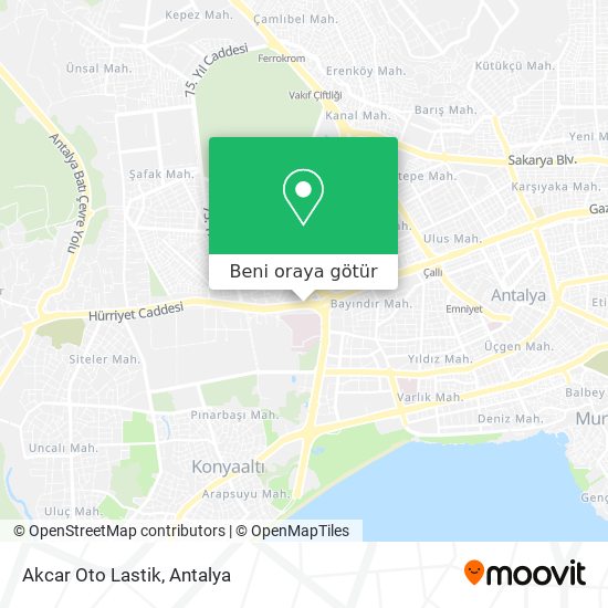 Akcar Oto Lastik harita