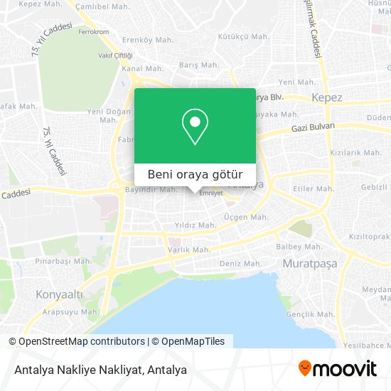 Antalya Nakliye Nakliyat harita