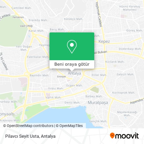 Pilavcı Seyit Usta harita