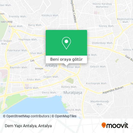 Dem Yapı Antalya harita