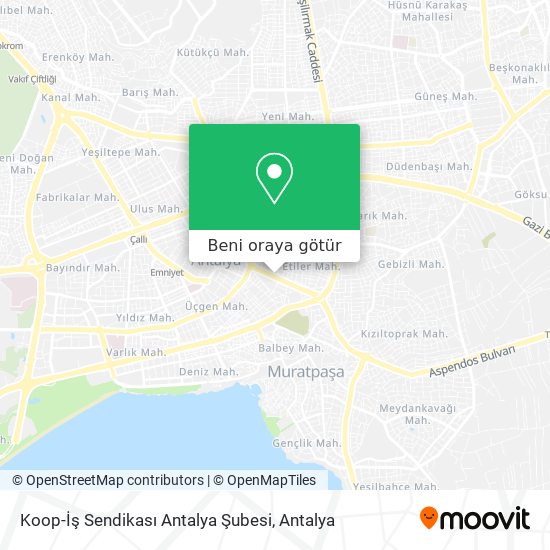 Koop-İş Sendikası Antalya Şubesi harita