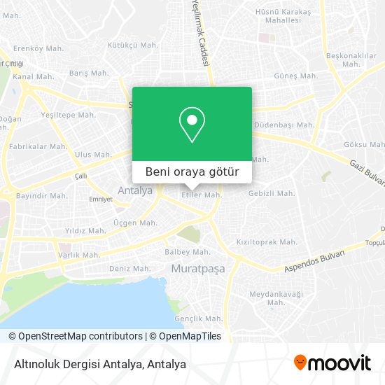 Altınoluk Dergisi Antalya harita