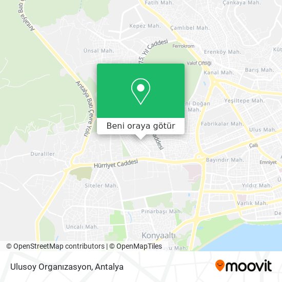 Ulusoy Organızasyon harita