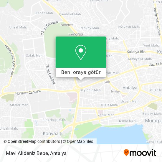 Mavi Akdeniz Bebe harita