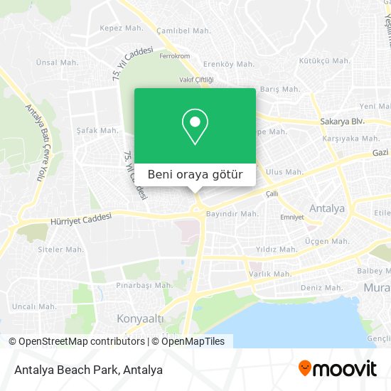 Antalya Beach Park harita