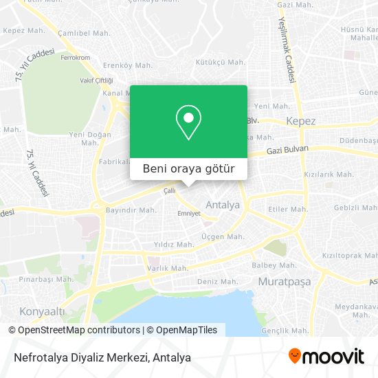 Nefrotalya Diyaliz Merkezi harita