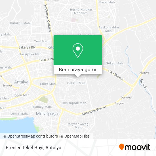 Erenler Tekel Bayi harita