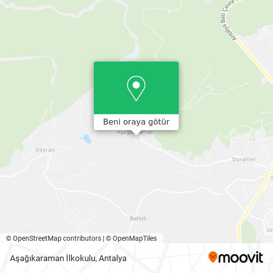 Aşağıkaraman İlkokulu harita