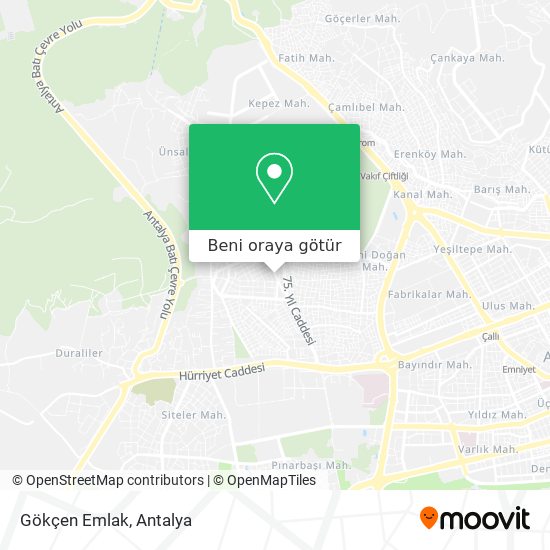 Gökçen Emlak harita