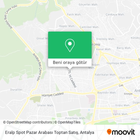 Eralp Spot Pazar Arabası Toptan Satış harita
